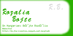 rozalia bojte business card